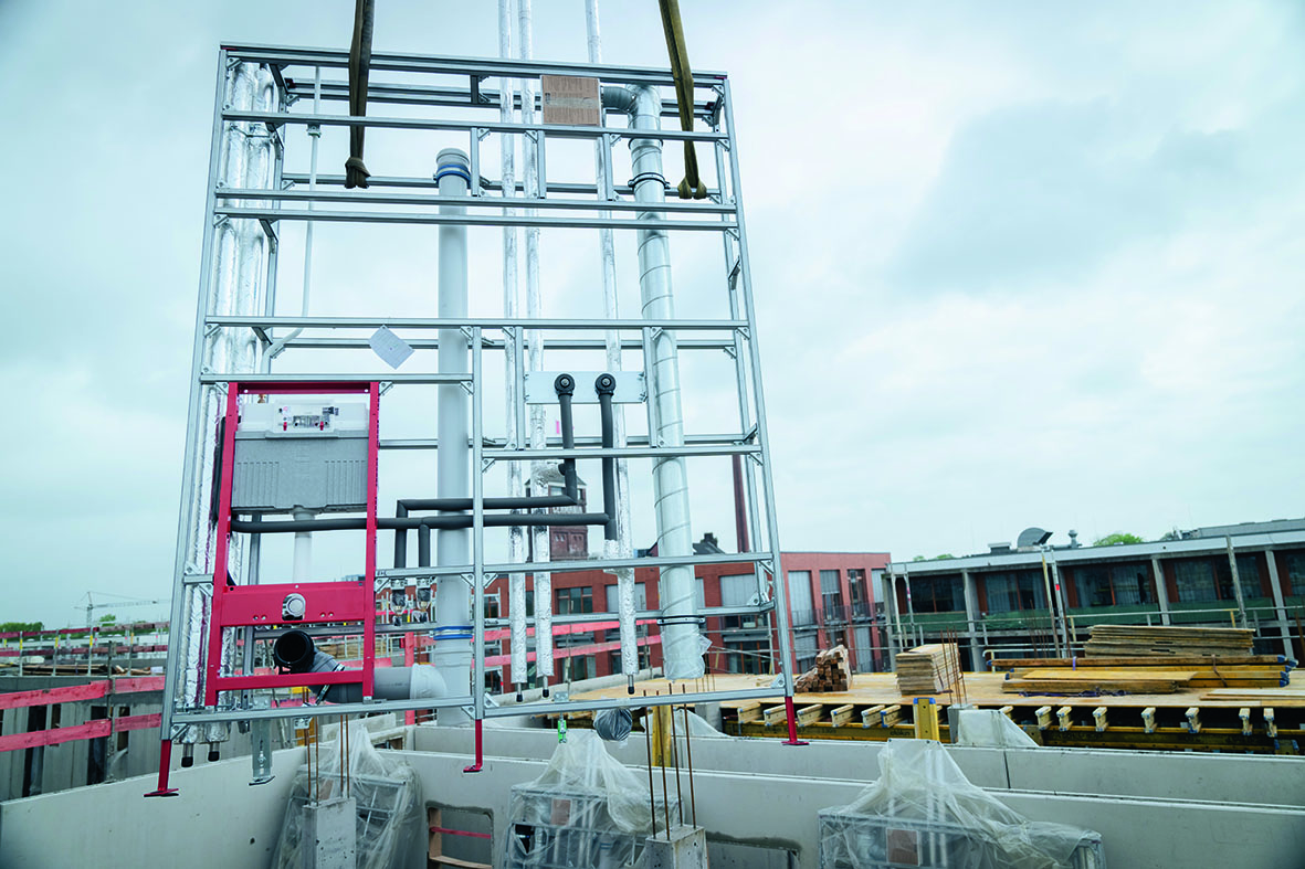 Anlieferung Installationswand TECE